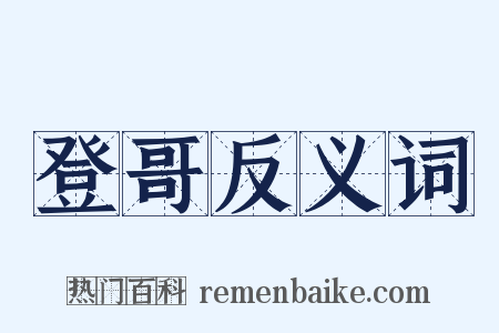 登哥反义词是什么意思的图片